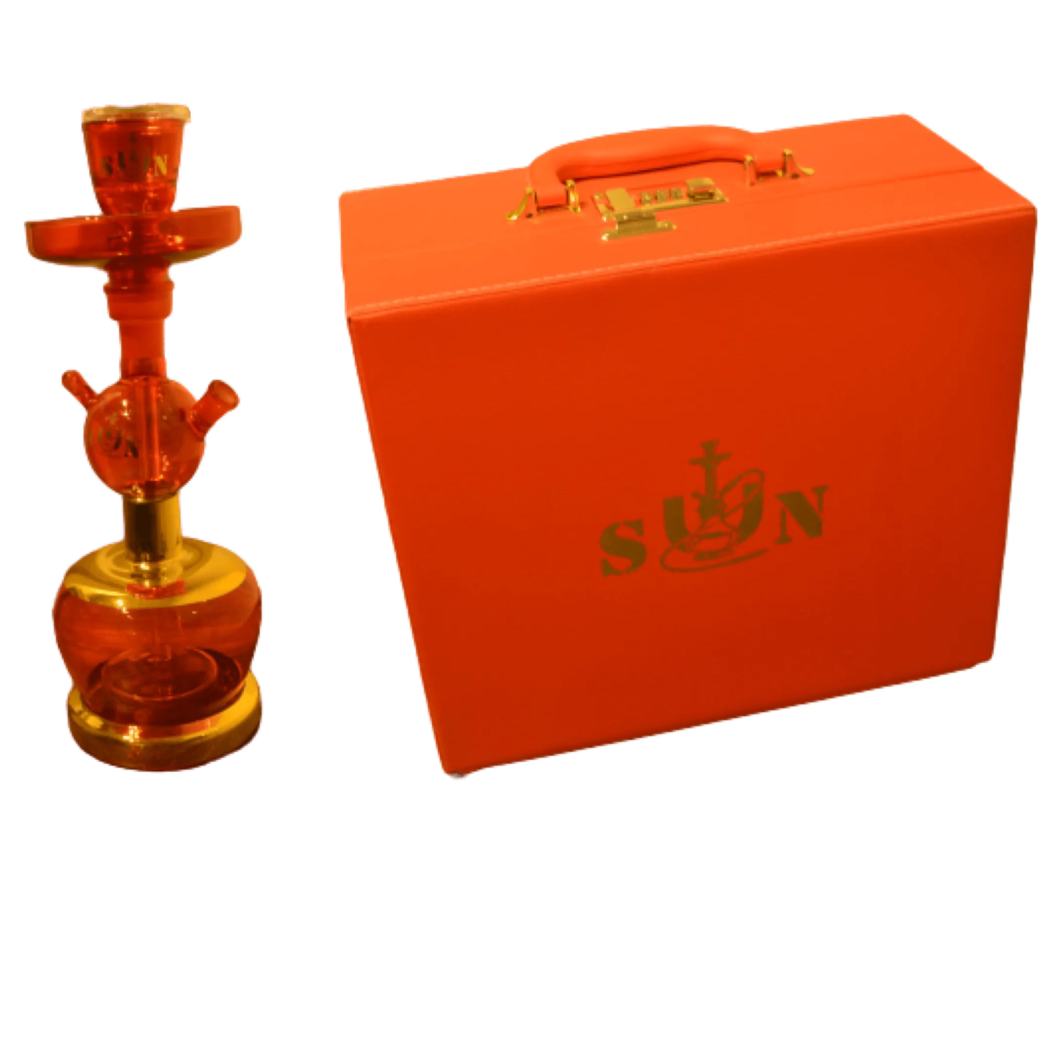 Sun glass shisha Red - أرجيلة سن الزجاجية أحمر