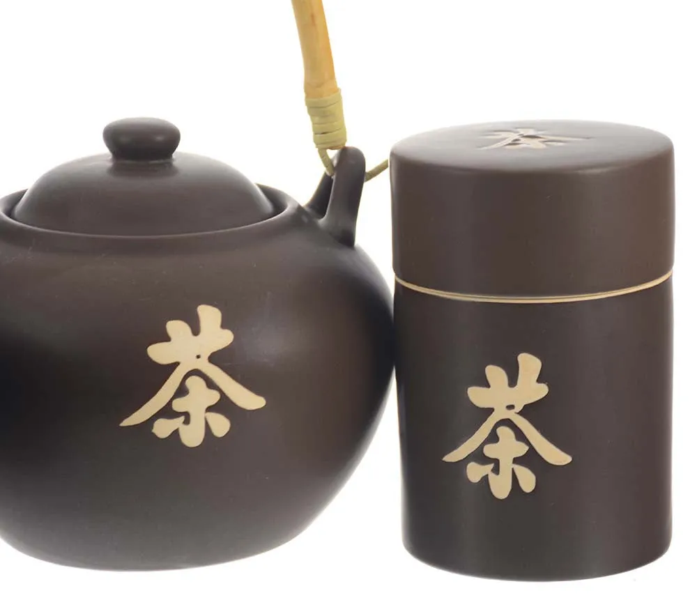 Tea Set: Tea Set with Cups & Canister -  800ml/27 fl. oz