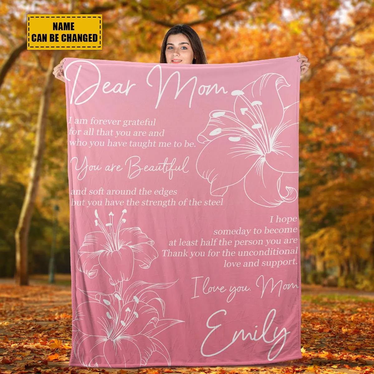 Teesdily | Customized Great Mothers Day Travel Blanket Birthday Gifts From Daughter Dear Mom You Are Beautiful Mum Keepsake Best Mom Ever Gifts