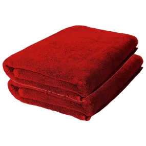 The Better Home Bamboo Bath Towel for Men & Women | 450GSM Bamboo Towel | Ultra Soft, Hyper Absorbent & Anti Odour Bathing Towel | 27x54 inches (Pack of 2, Red)