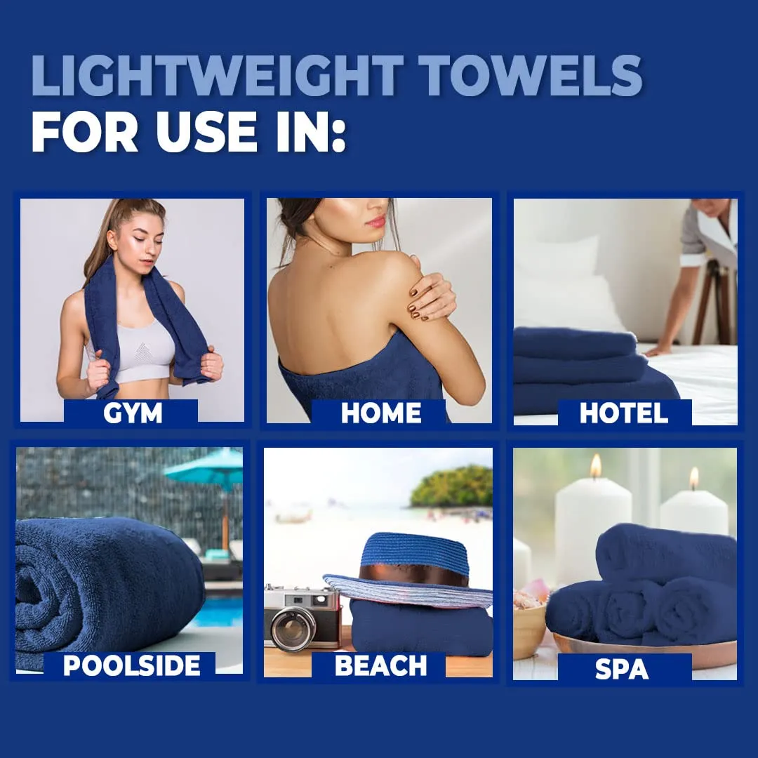 The Better Home Bamboo Bath Towel for Men & Women | 450GSM Bamboo Towel | Ultra Soft, Hyper Absorbent & Anti Odour Bathing Towel | 27x54 inches (Pack of 2, Royal Blue)