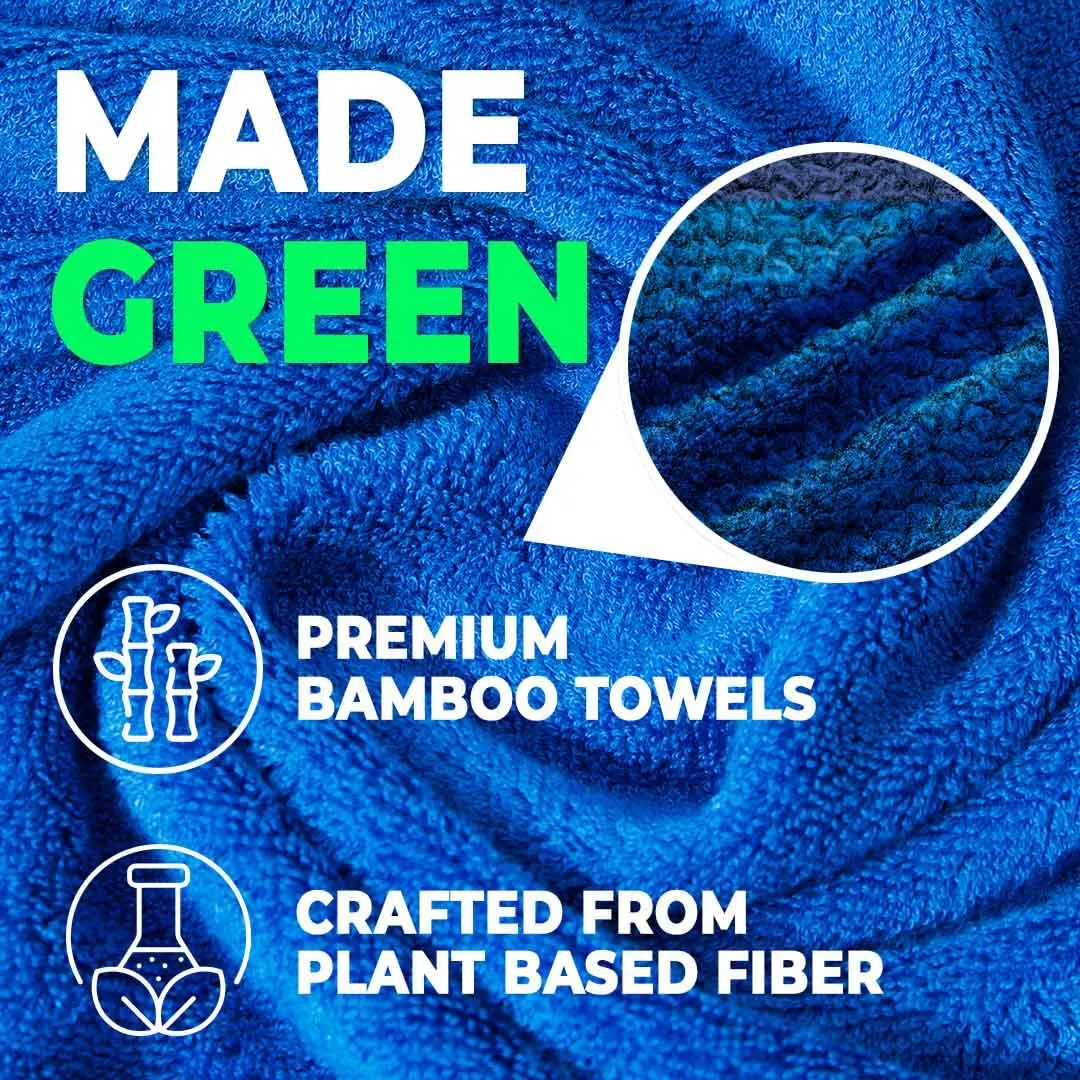 The Better Home Bamboo Bath Towel for Men & Women | 450GSM Bamboo Towel | Ultra Soft, Hyper Absorbent & Anti Odour Bathing Towel | 27x54 inches (Pack of 2, Royal Blue)