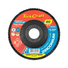 Tork Craft | Flap Disc Zirconium 115mm 80G Flat