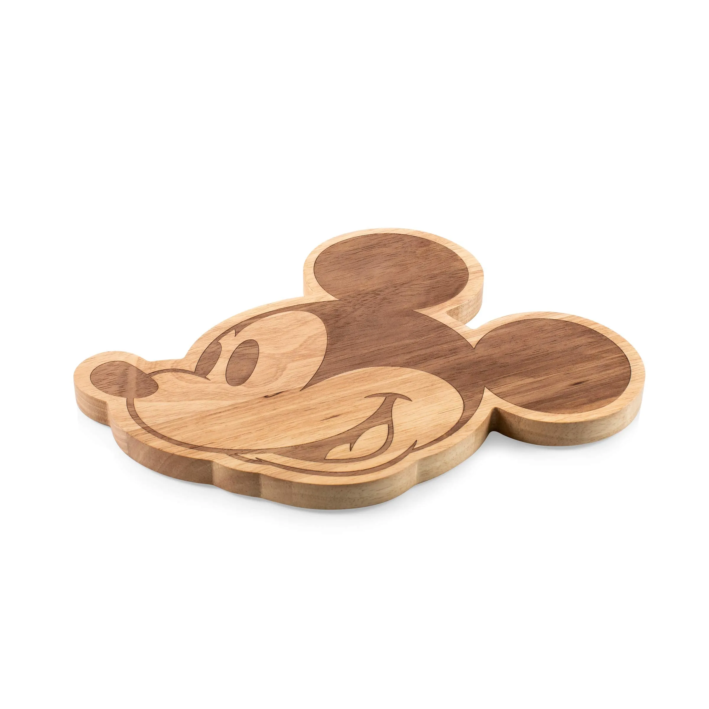 TOSCANA - a Picnic Time brand - Disney Mickey Mouse Disney Classics Mickey Mouse Cutting Board - Wood Cheese Board - Charcuterie Board 14" x 11" Natural