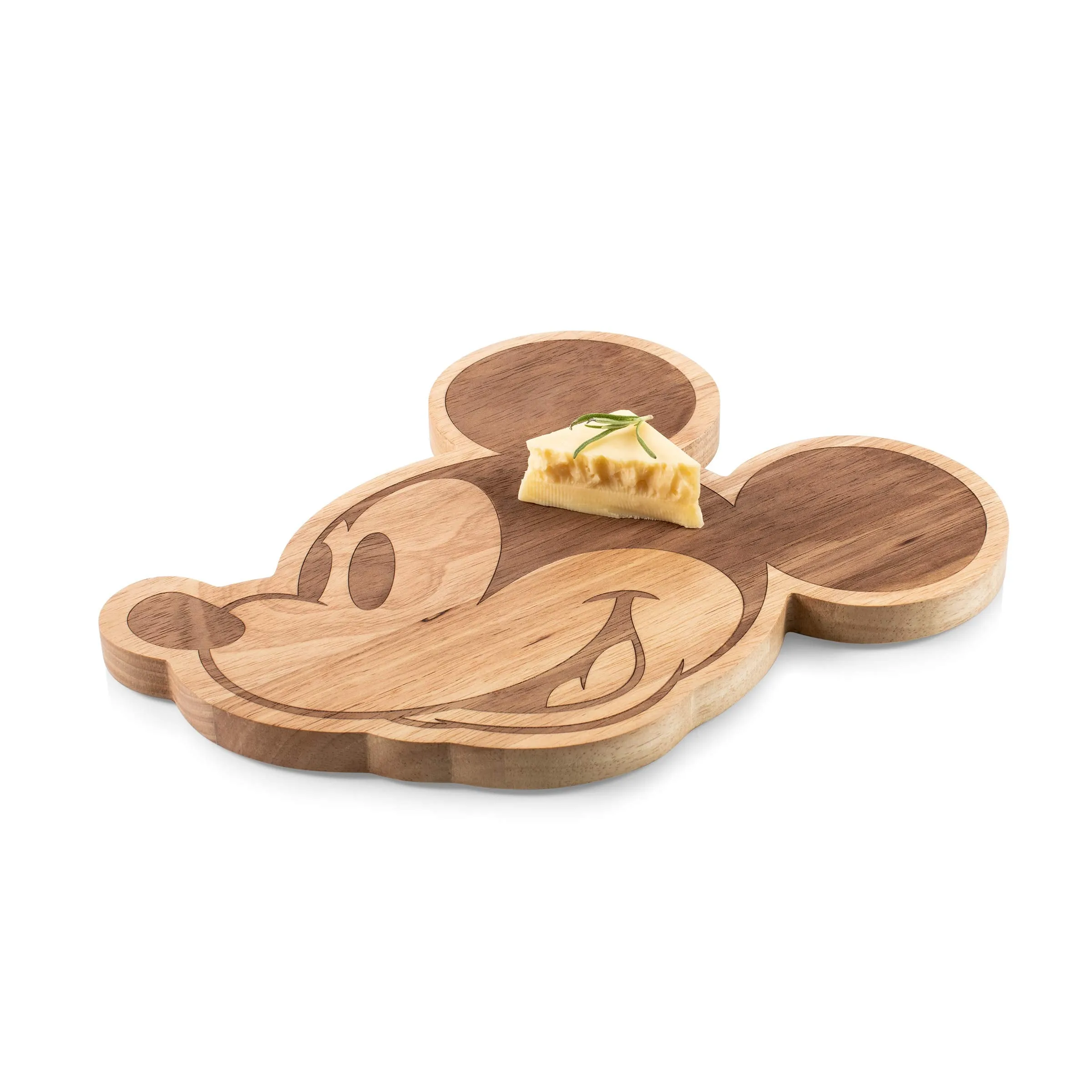 TOSCANA - a Picnic Time brand - Disney Mickey Mouse Disney Classics Mickey Mouse Cutting Board - Wood Cheese Board - Charcuterie Board 14" x 11" Natural