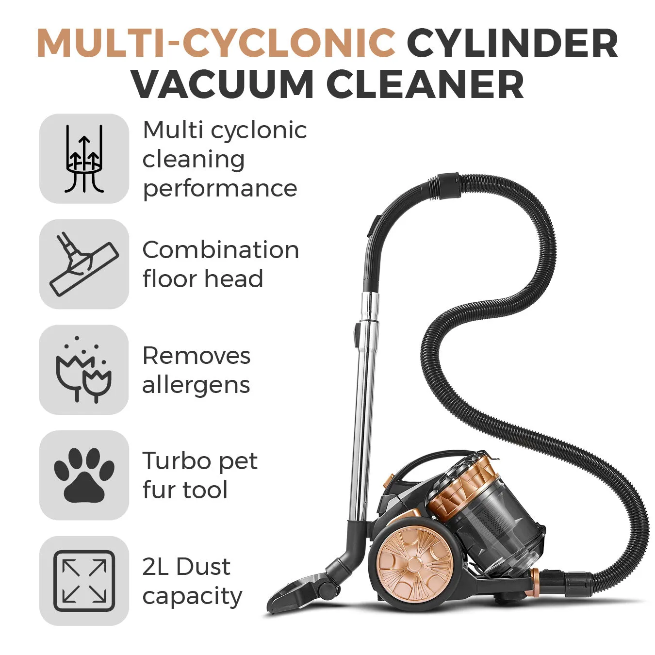 Tower RXP10PET Multi Cyclonic Cylinder Vacuum Cleaner