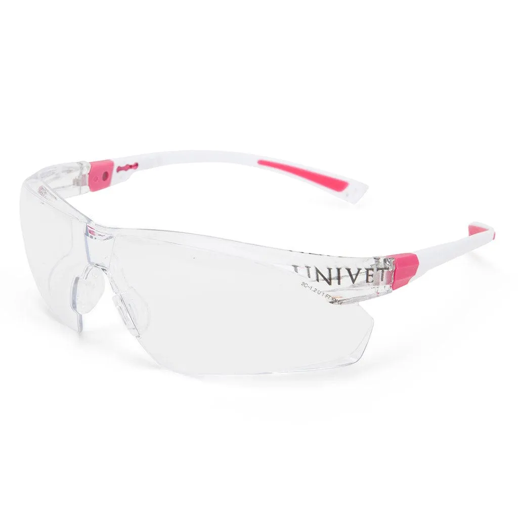 Univet 506 Ladies Safety Glasses Pink Frame