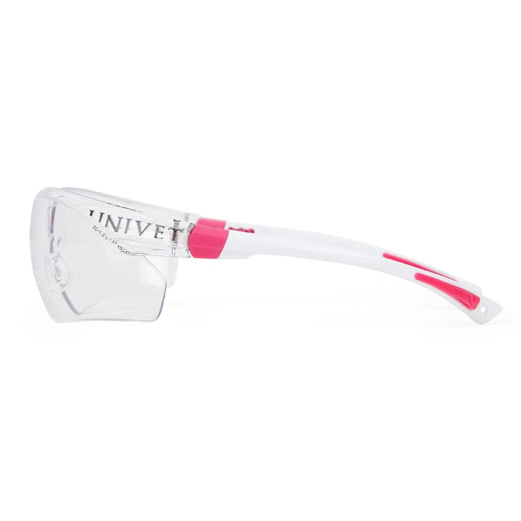 Univet 506 Ladies Safety Glasses Pink Frame