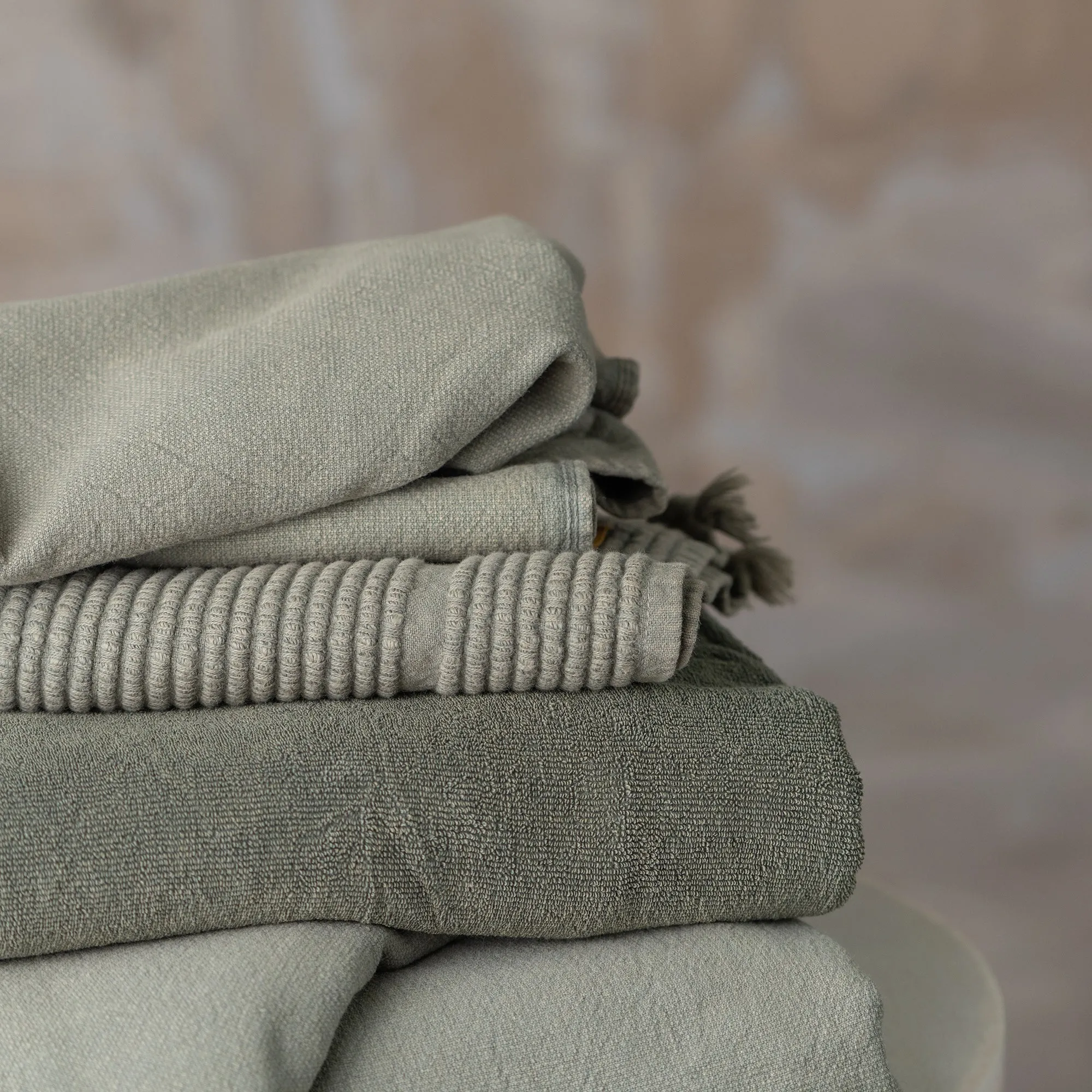 Vintage Wash Towel Collection | Wash Olive