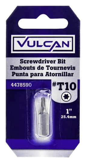 Vulcan 307241OR Screwdriver Bit, Hex Shank, S2 Chrome Molybdenum Steel :CD: QUANTITY: 1