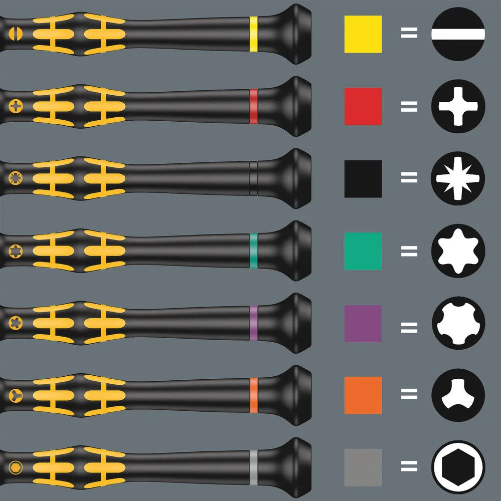 Wera 030170 6pc 1578 A/6 ESD Screwdriver Set and rack for electronic applications