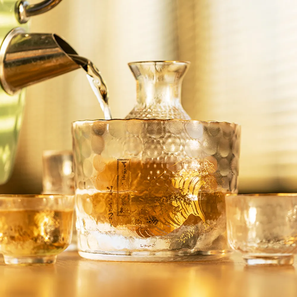 Whiskey Decanter and Cup Set