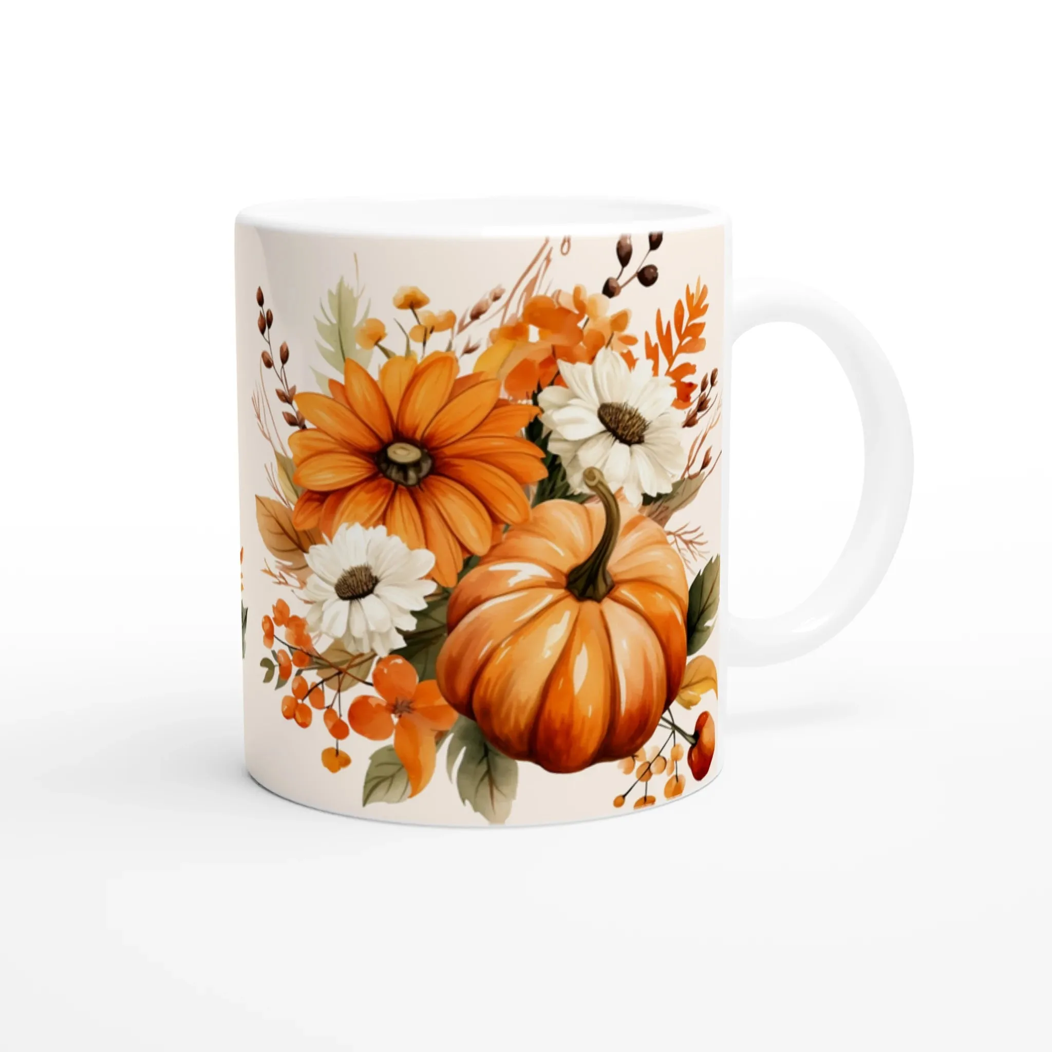 Wildflower and Pumpkin Design - Autumn Charm