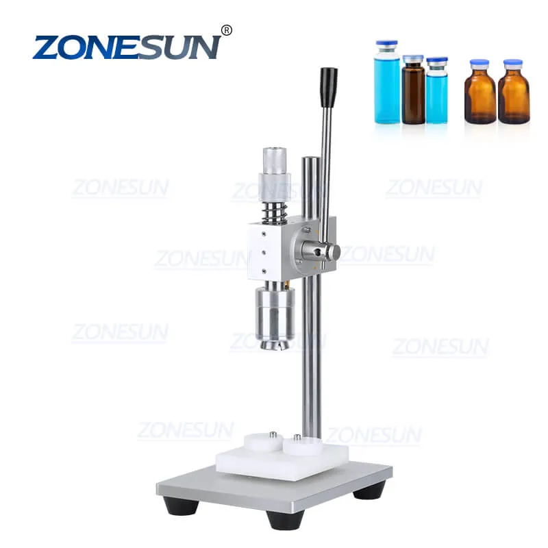 ZS-TVC2 Manual Flip-off Caps Solvent Bottle Capper Solvent Bottle Crimper Perfume Electric Capping Machine