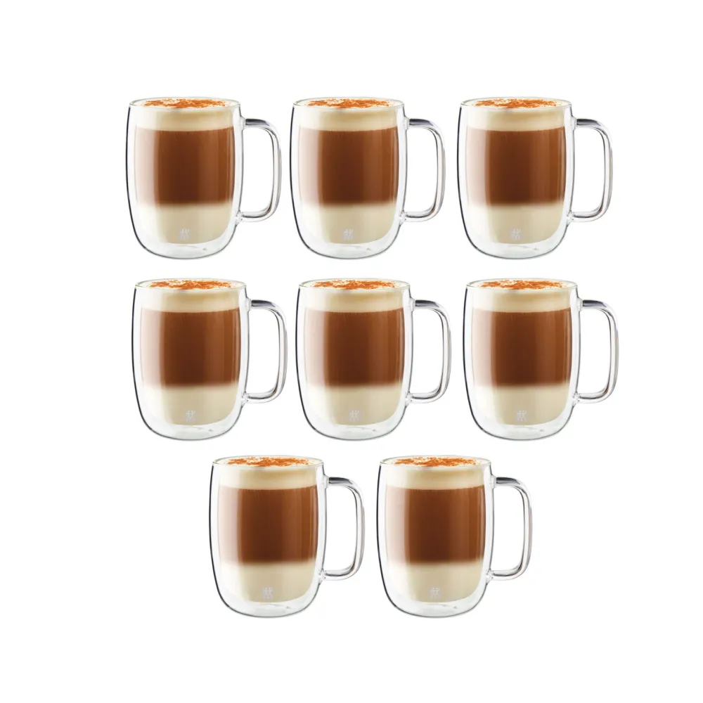 Zwilling 15 Oz. Sorrento Plus Double Wall Latte Glass 8-Piece Set - 39500-126