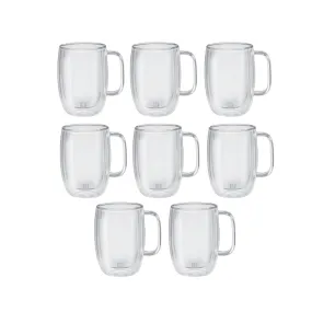 Zwilling 15 Oz. Sorrento Plus Double Wall Latte Glass 8-Piece Set - 39500-126