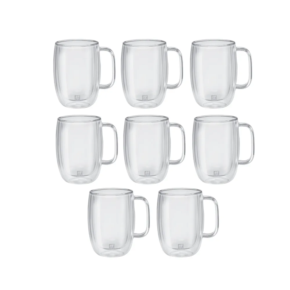 Zwilling 15 Oz. Sorrento Plus Double Wall Latte Glass 8-Piece Set - 39500-126